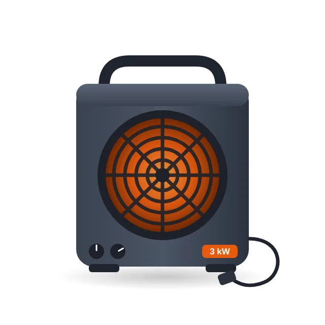 Elektro-Bauheizer 3 kW